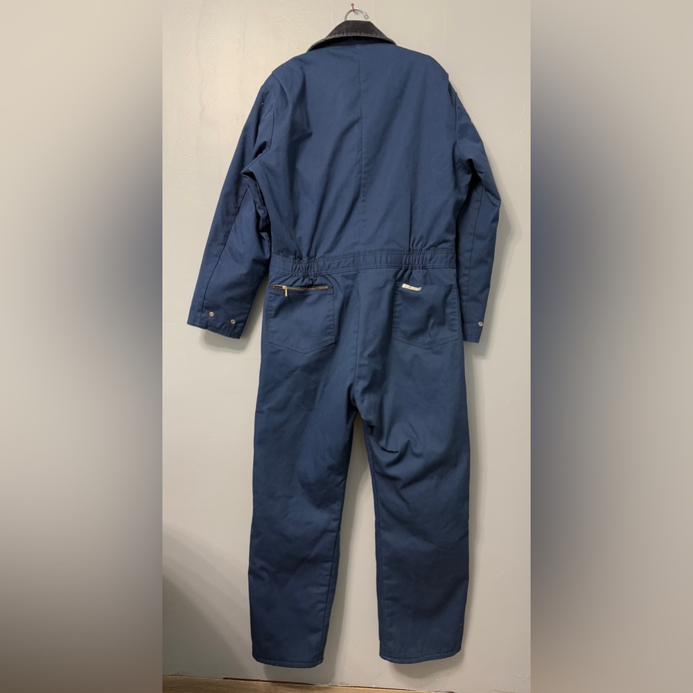 Vintage Walls Navy Blizzard Pruf  jumpsuit with Quilted Insulated. Blizzard Pruf - Picture 2 of 12